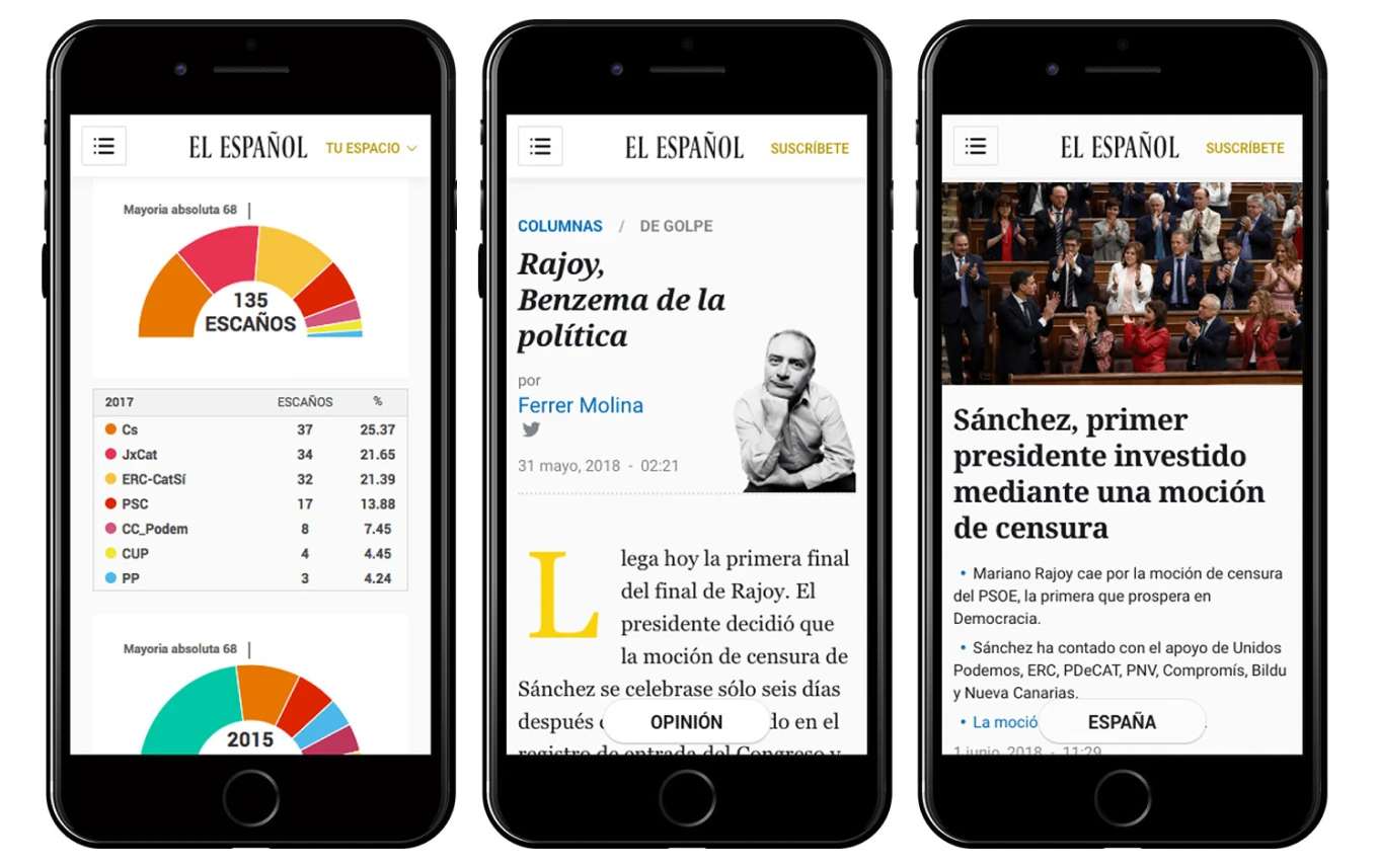 El Español is a native digital news product. • El Español y su diversidad