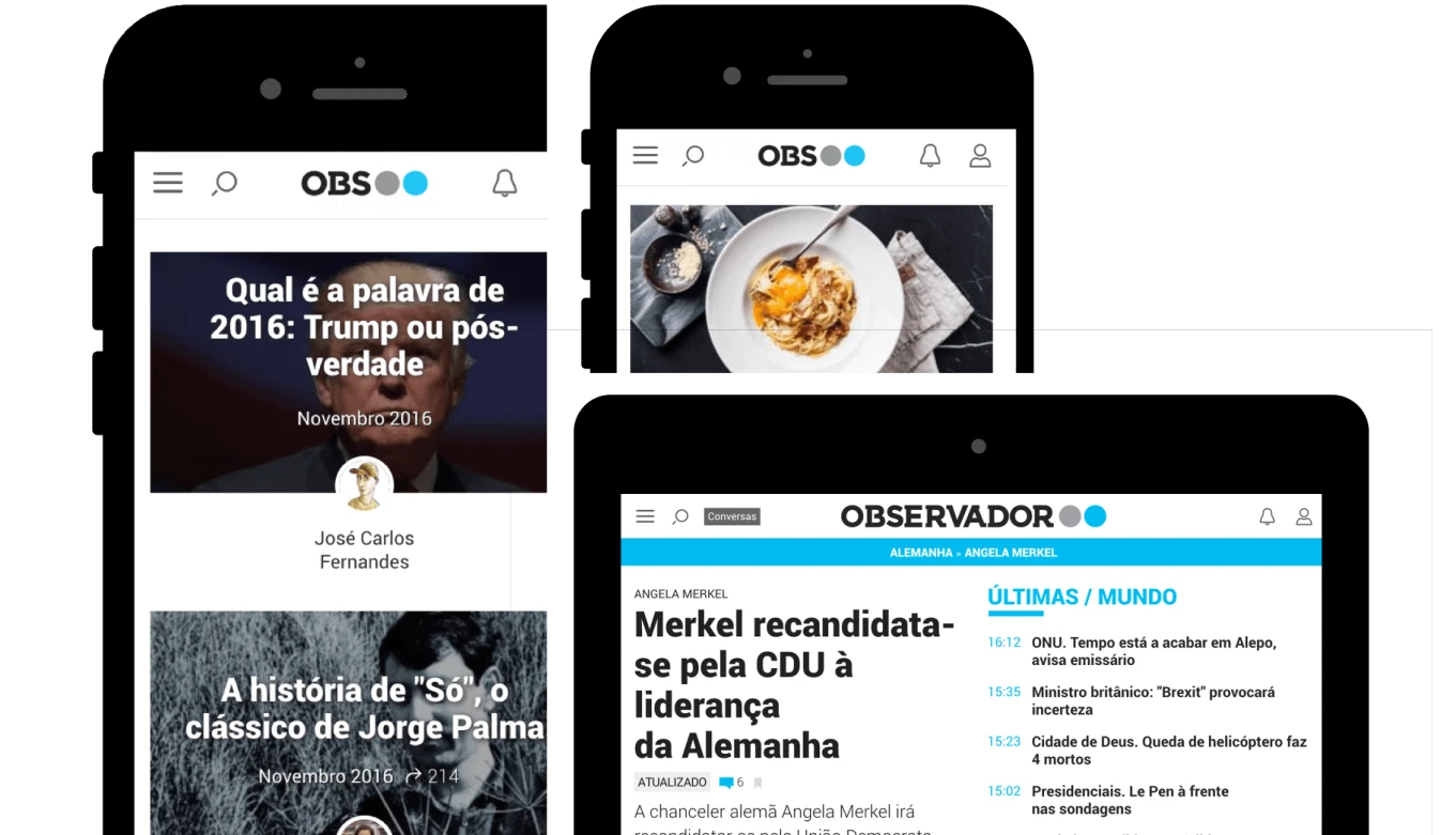 Observador overview mobiel device